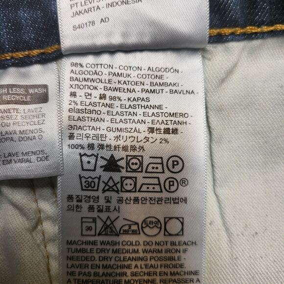 Levis 541 Jeans Mens 34x31 Blue Athletic Tapered Stretch Denim Pants Classic - Picture 4 of 10